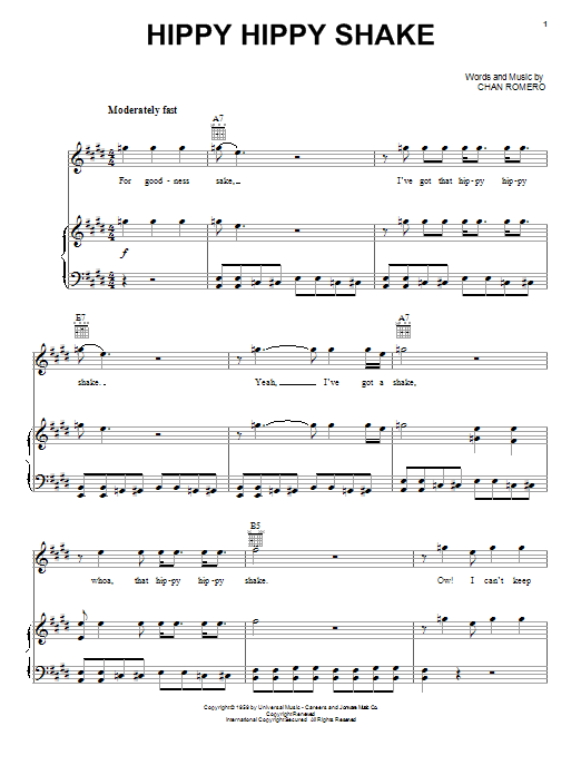 The Beatles Hippy Hippy Shake Sheet Music