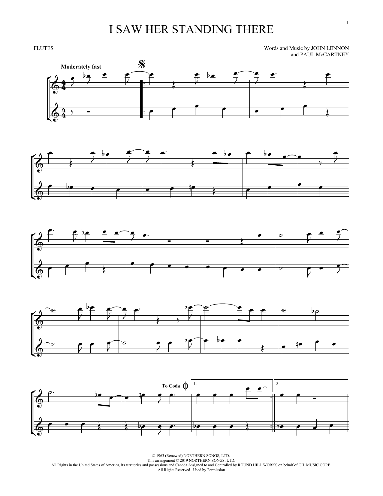 The Beatles I Saw Her Standing There (arr. Mark Phillips) Sheet Music