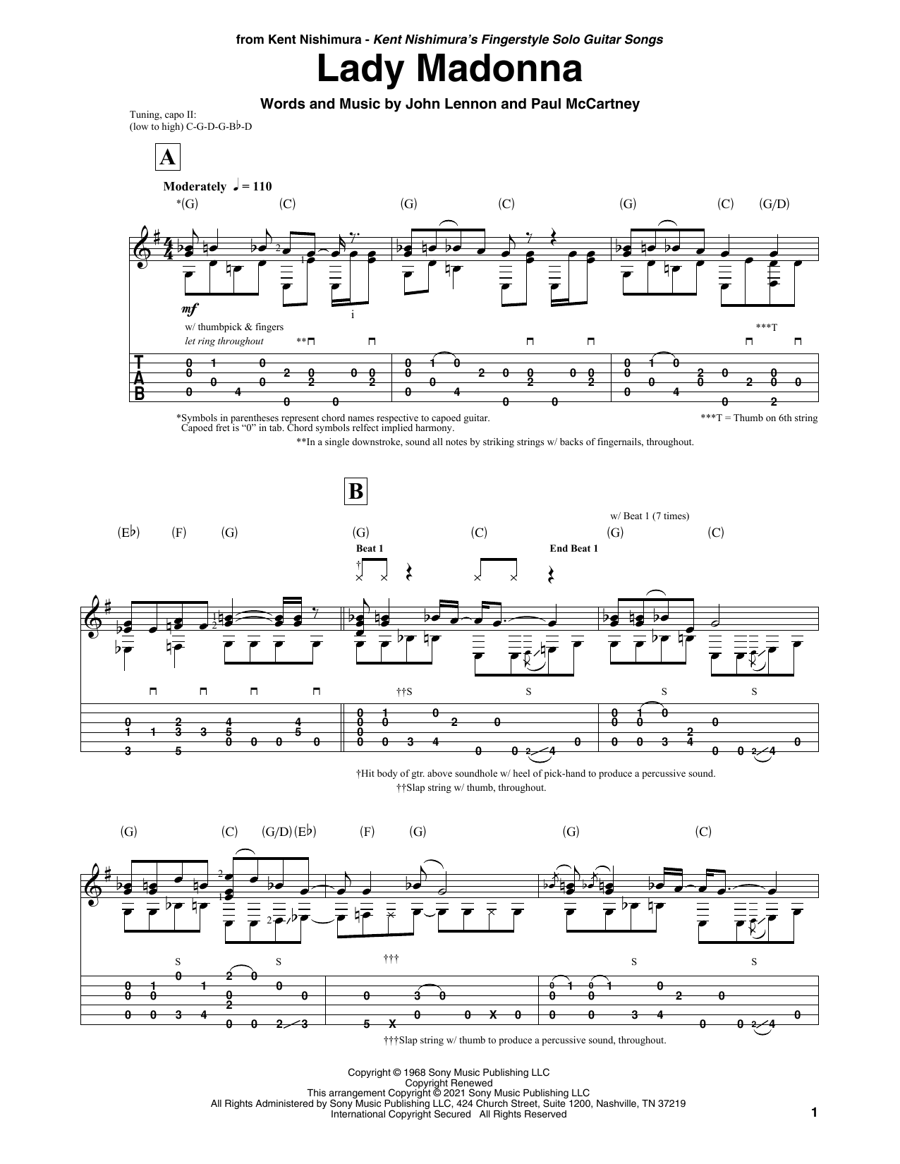 The Beatles Lady Madonna (arr. Kent Nishimura) Sheet Music
