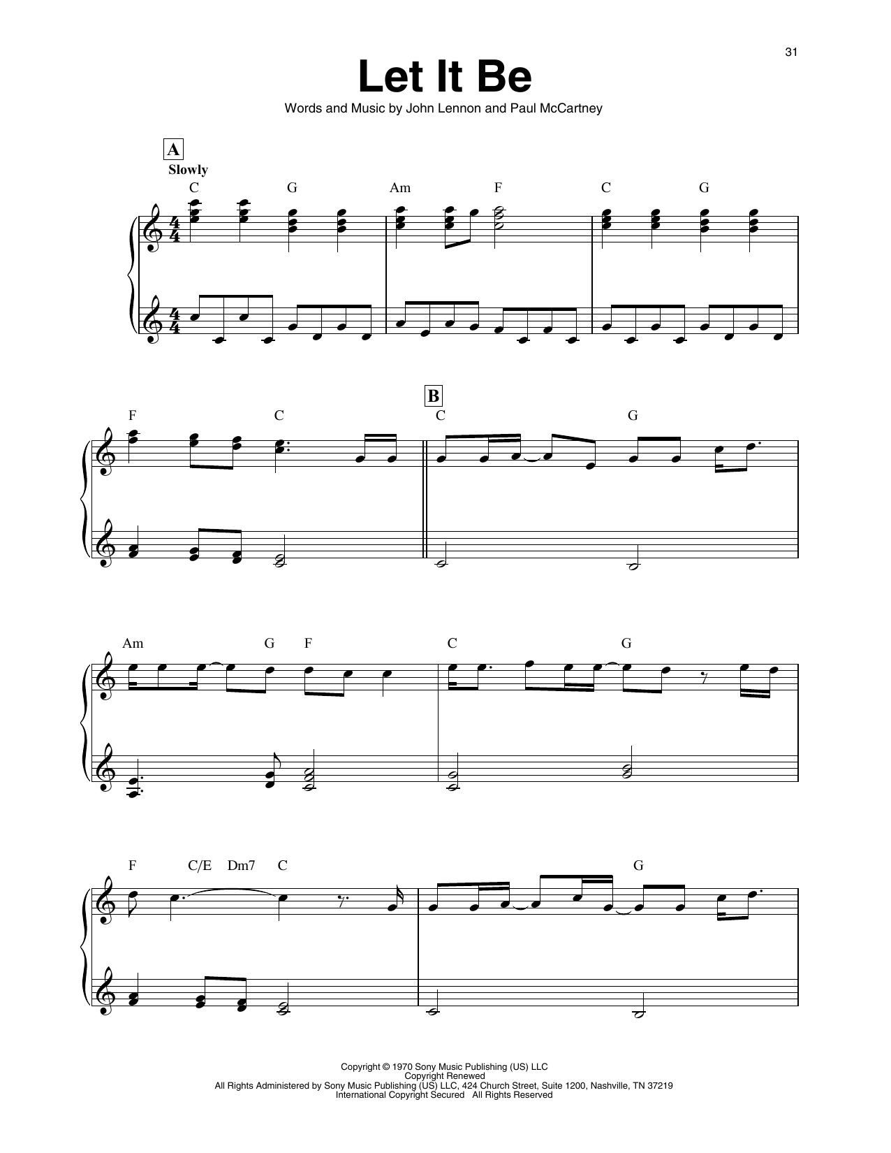 The Beatles Let It Be (arr. Maeve Gilchrist) Sheet Music