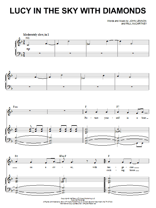 The Beatles Lucy In The Sky With Diamonds (from Across The Universe) Sheet Music