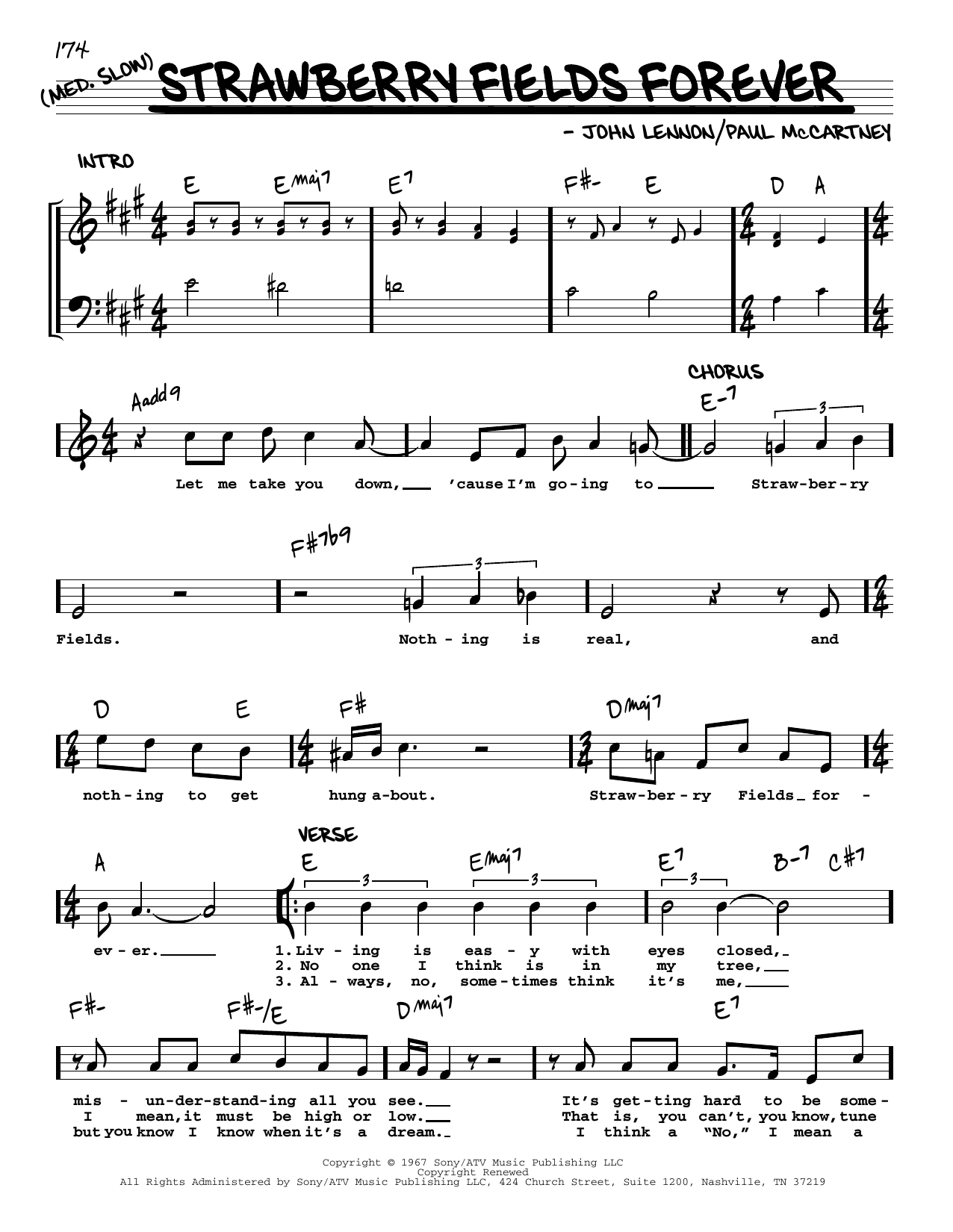 The Beatles Strawberry Fields Forever [Jazz version] Sheet Music