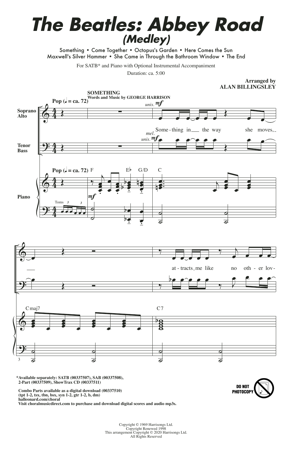 The Beatles The Beatles: Abbey Road (Medley) (arr. Alan Billingsley) Sheet Music