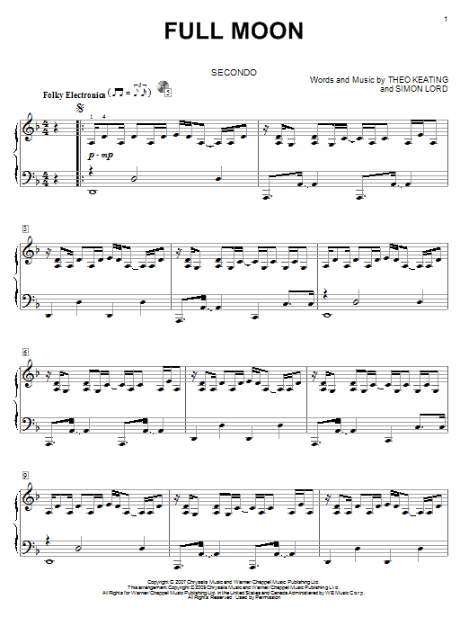 The Black Ghosts Full Moon Sheet Music