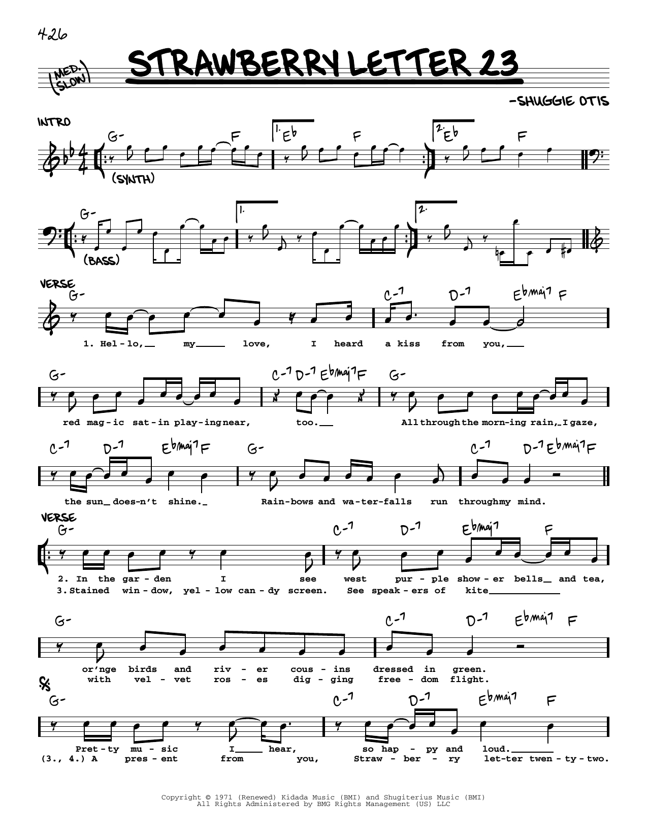 The Brother Johnson Strawberry Letter 23 Sheet Music