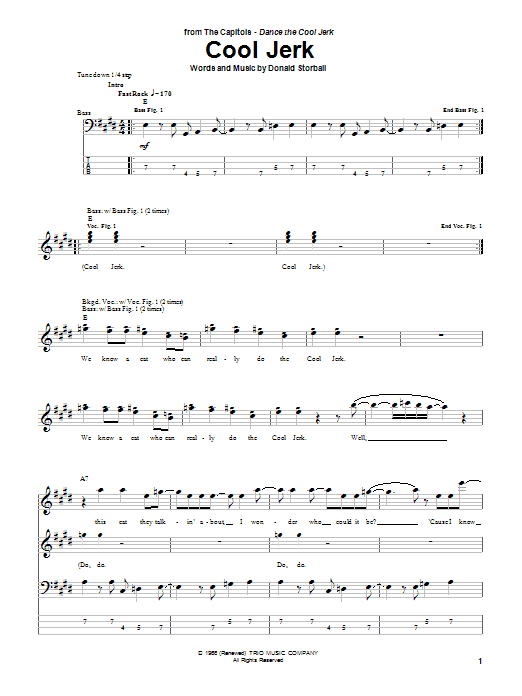 The Capitols Cool Jerk Sheet Music