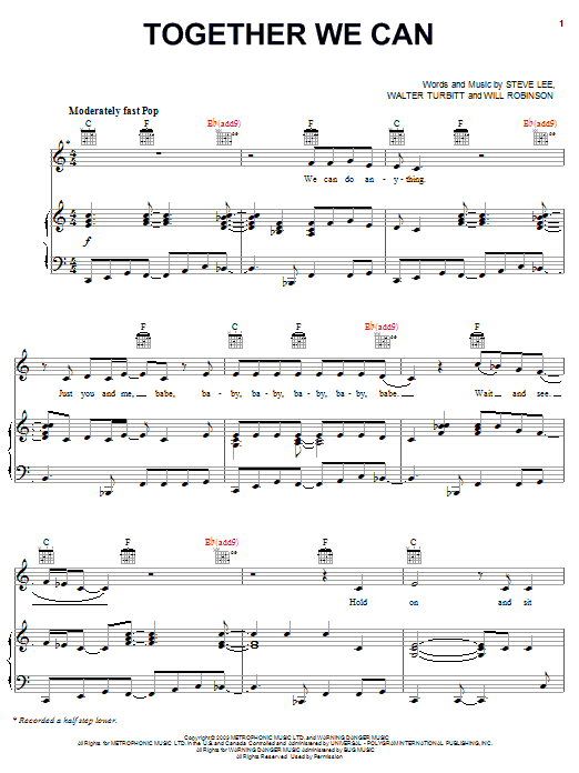The Cheetah Girls Together We Can Sheet Music