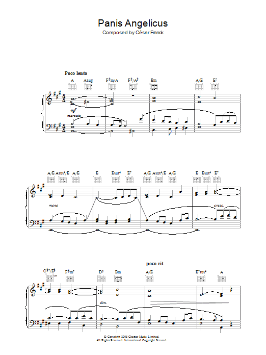 The Choirboys Panis Angelicus (O Lord Most Holy) Sheet Music