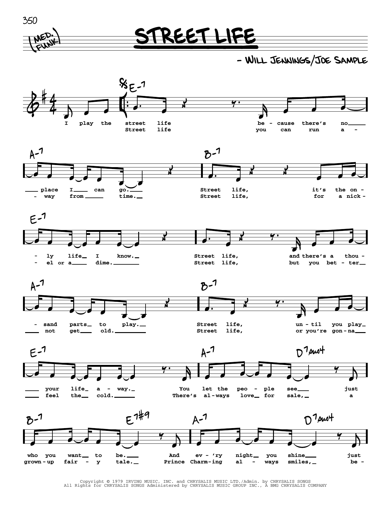 The Crusaders Street Life (Low Voice) Sheet Music