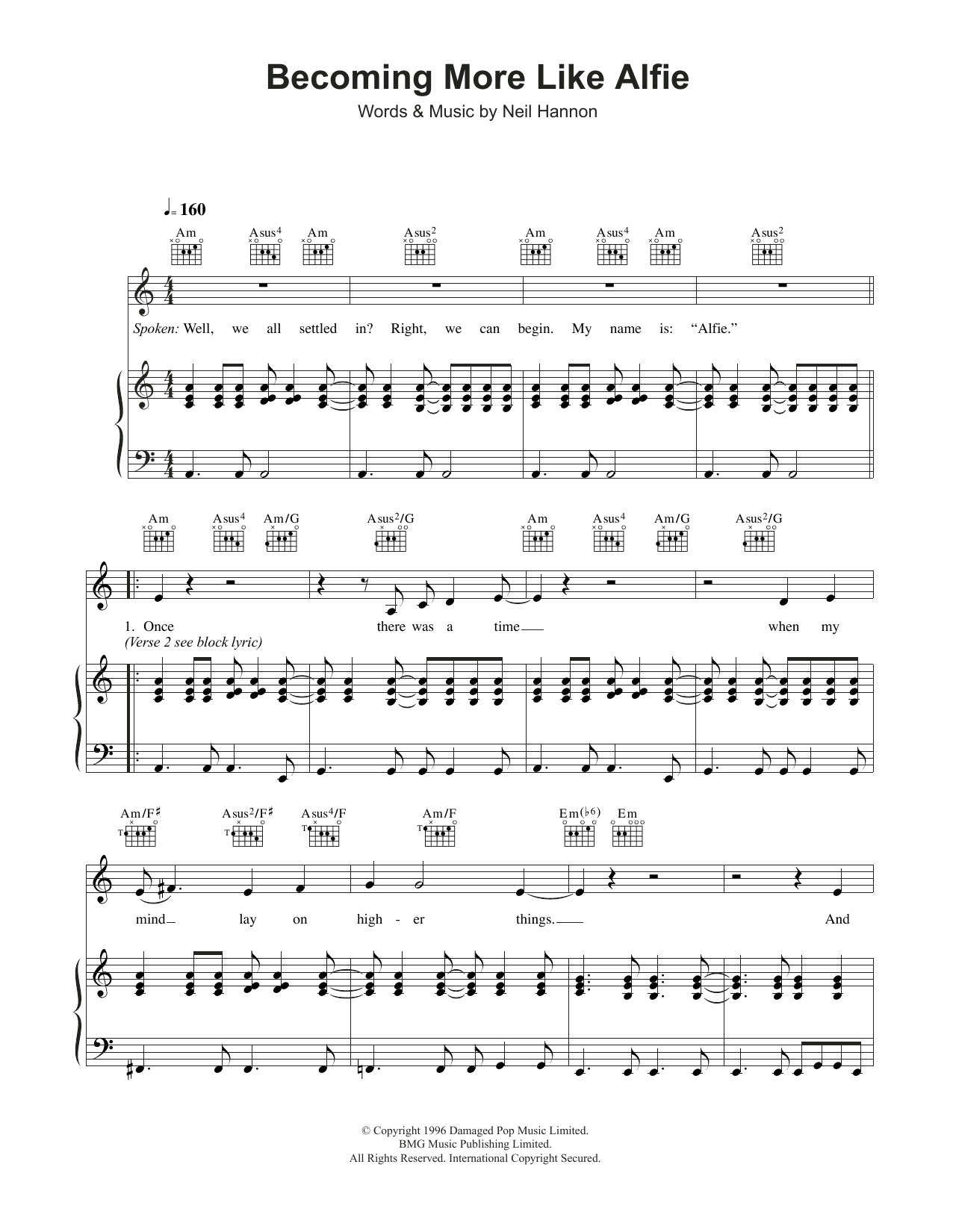 The Divine Comedy Becoming More Like Alfie Sheet Music