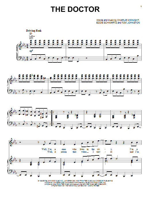 The Doobie Brothers The Doctor Sheet Music
