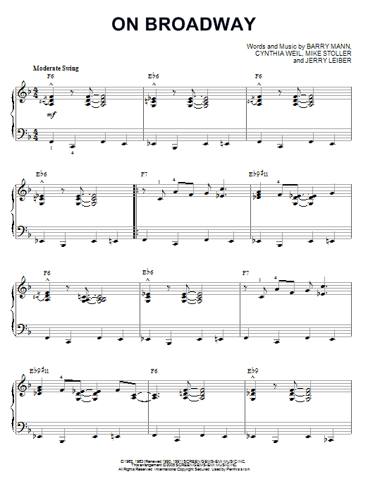 The Drifters On Broadway [Jazz version] (arr. Brent Edstrom) Sheet Music