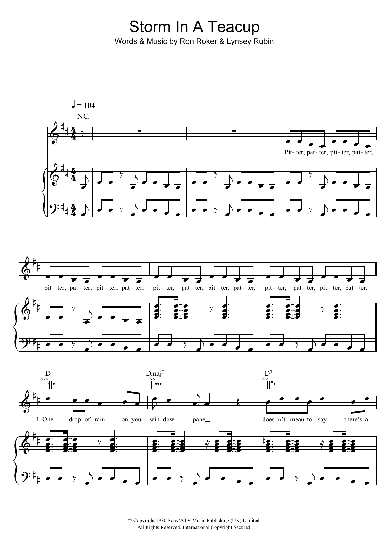 The Fortunes Storm In A Teacup Sheet Music
