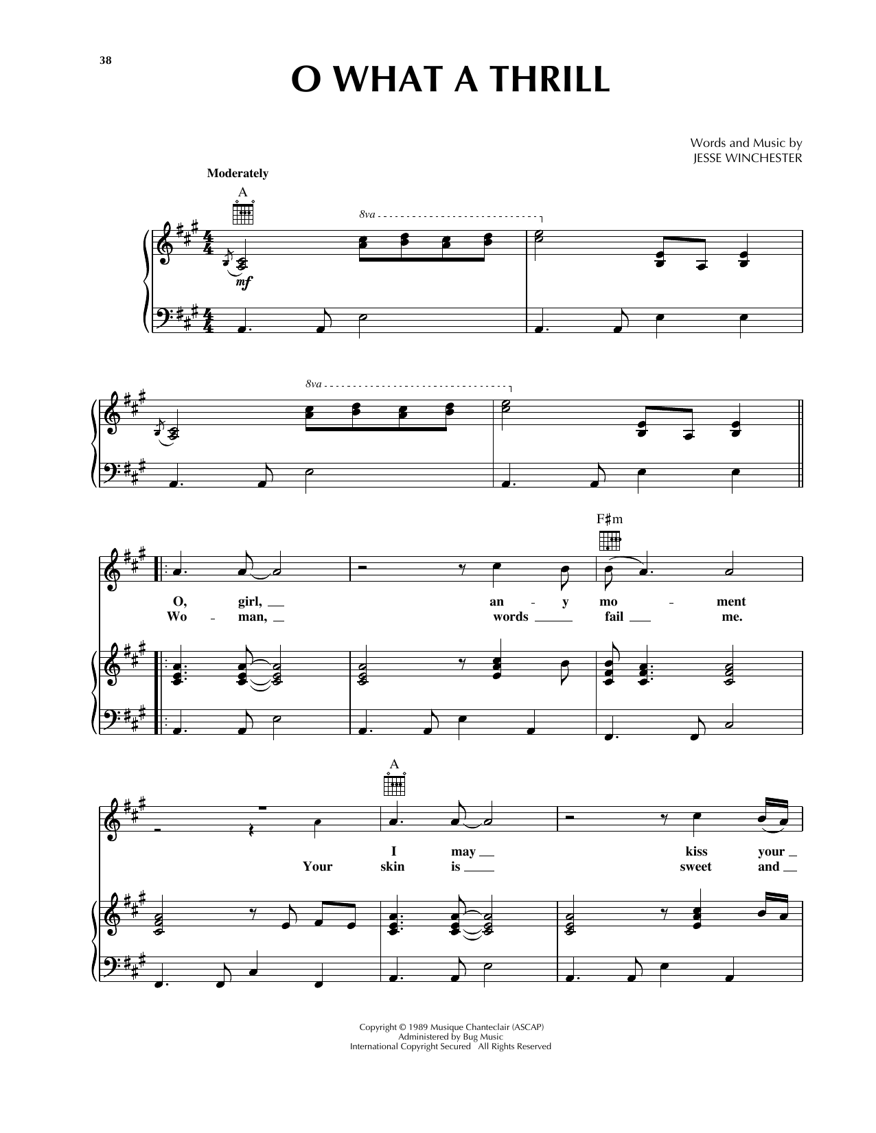 The Mavericks O What A Thrill Sheet Music
