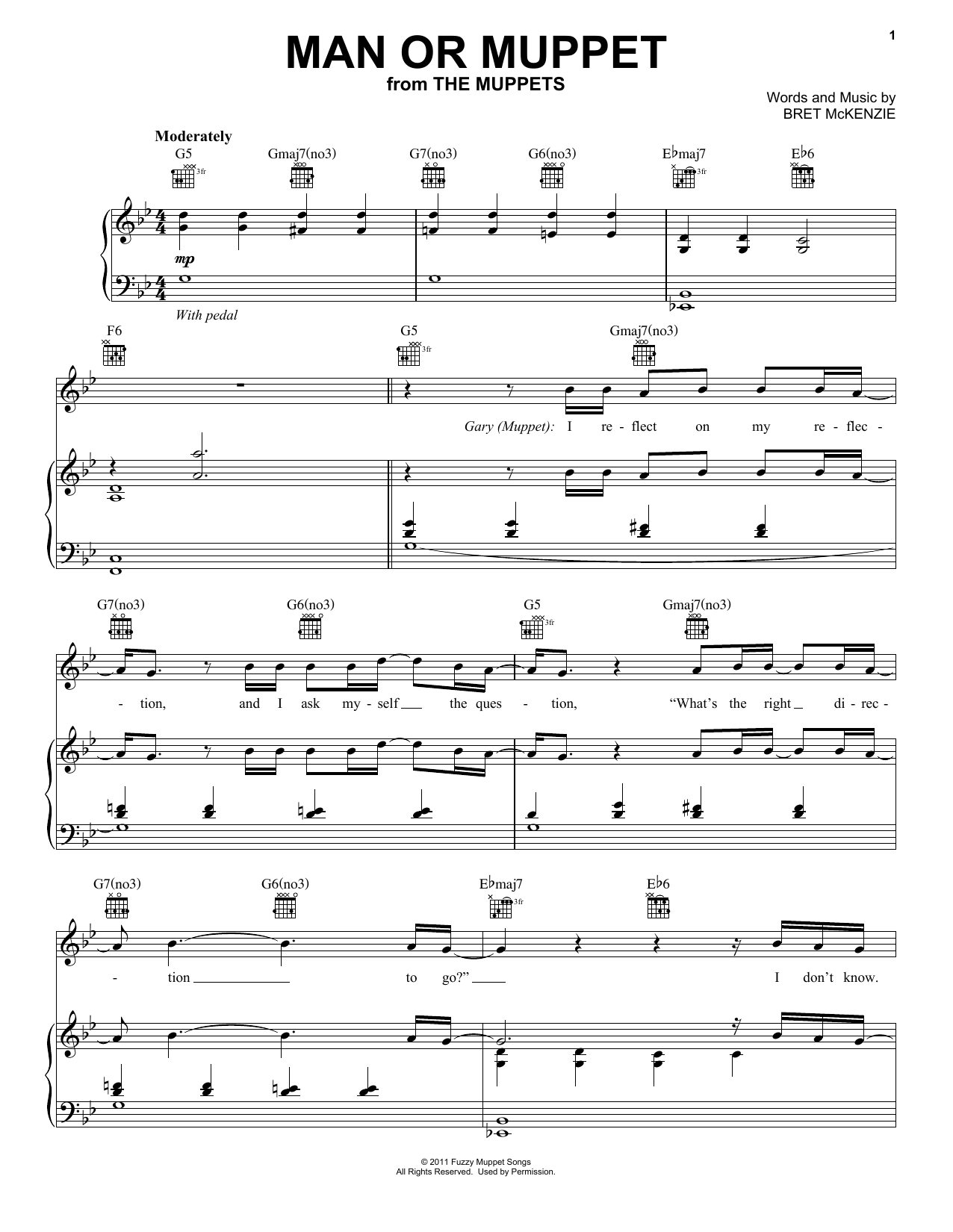The Muppets Man Or Muppet Sheet Music