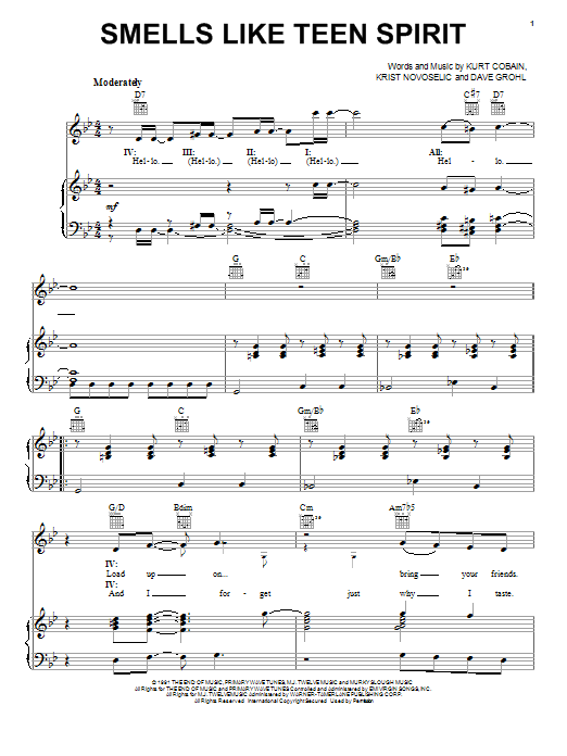 The Muppets Smells Like Teen Spirit Sheet Music