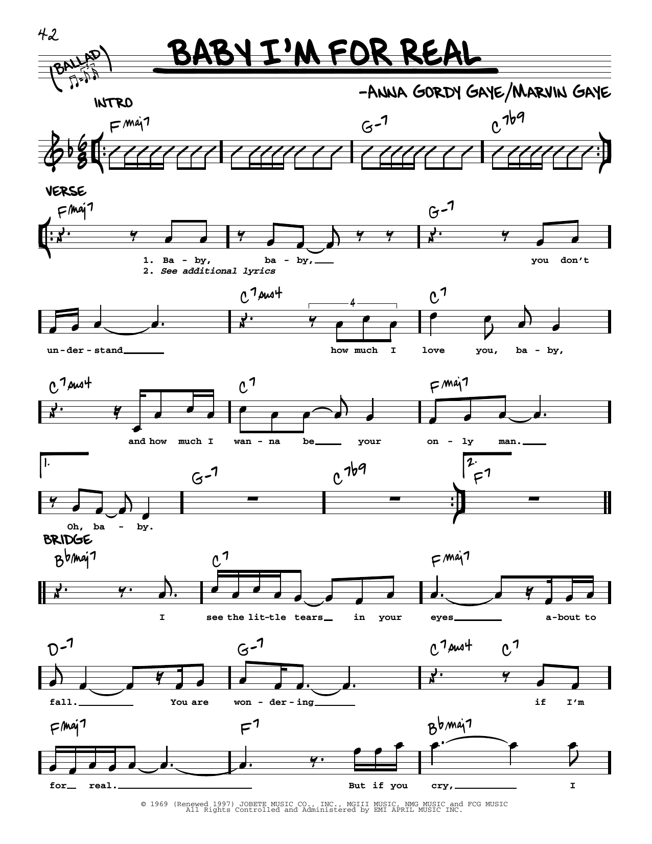 Michael McDonald Baby I'm For Real Sheet Music