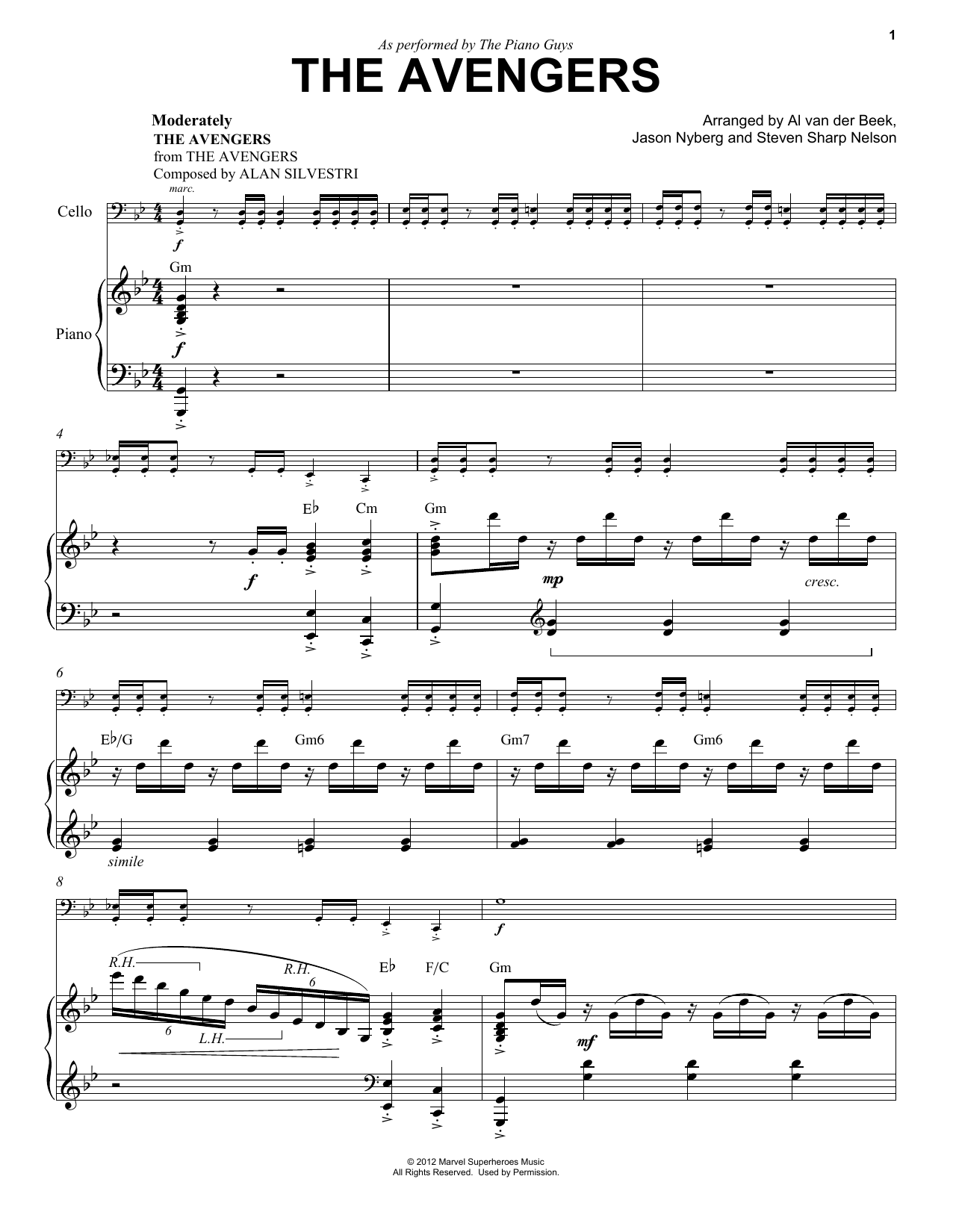 The Piano Guys The Avengers Sheet Music
