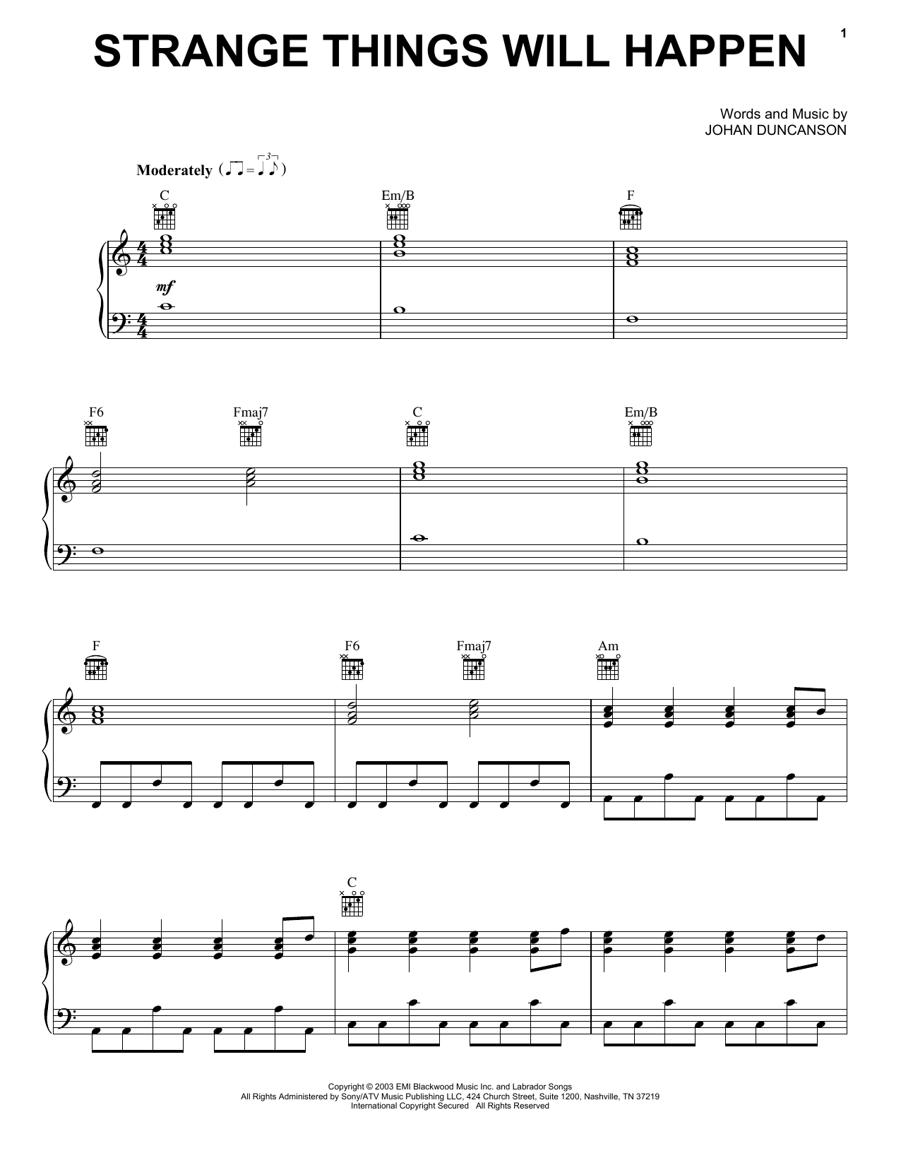The Radio Dept. Strange Things Will Happen Sheet Music