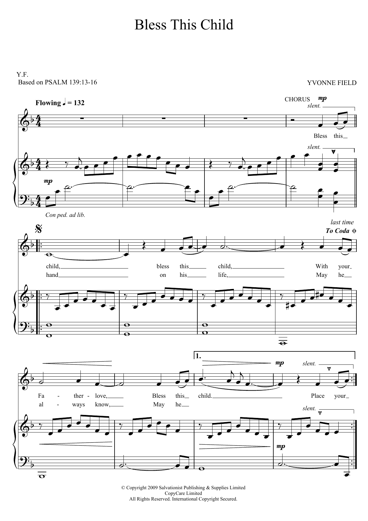 The Salvation Army Bless This Child Sheet Music