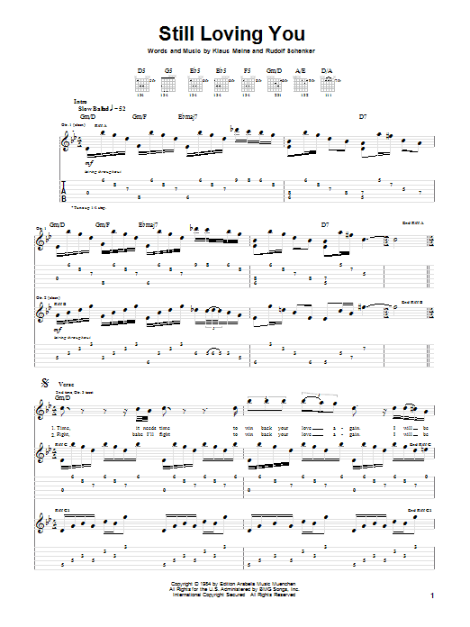 Scorpions Still Loving You Sheet Music
