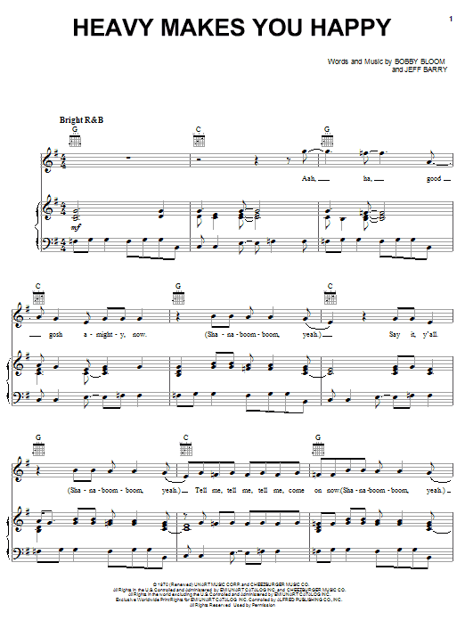The Staple Singers Heavy Makes You Happy Sheet Music