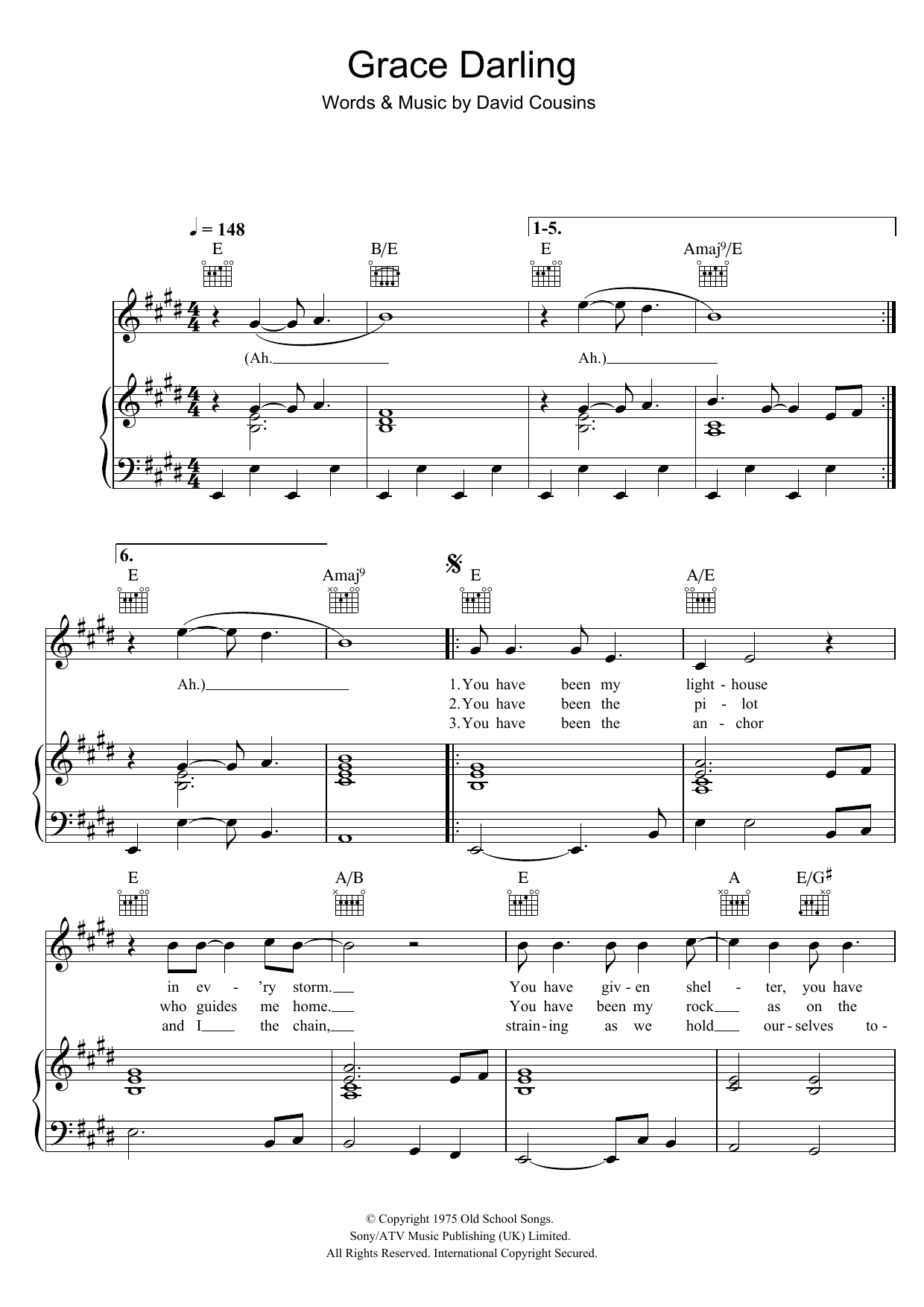 The Strawbs Grace Darling Sheet Music