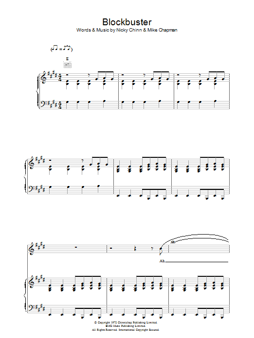 The Sweet Blockbuster Sheet Music