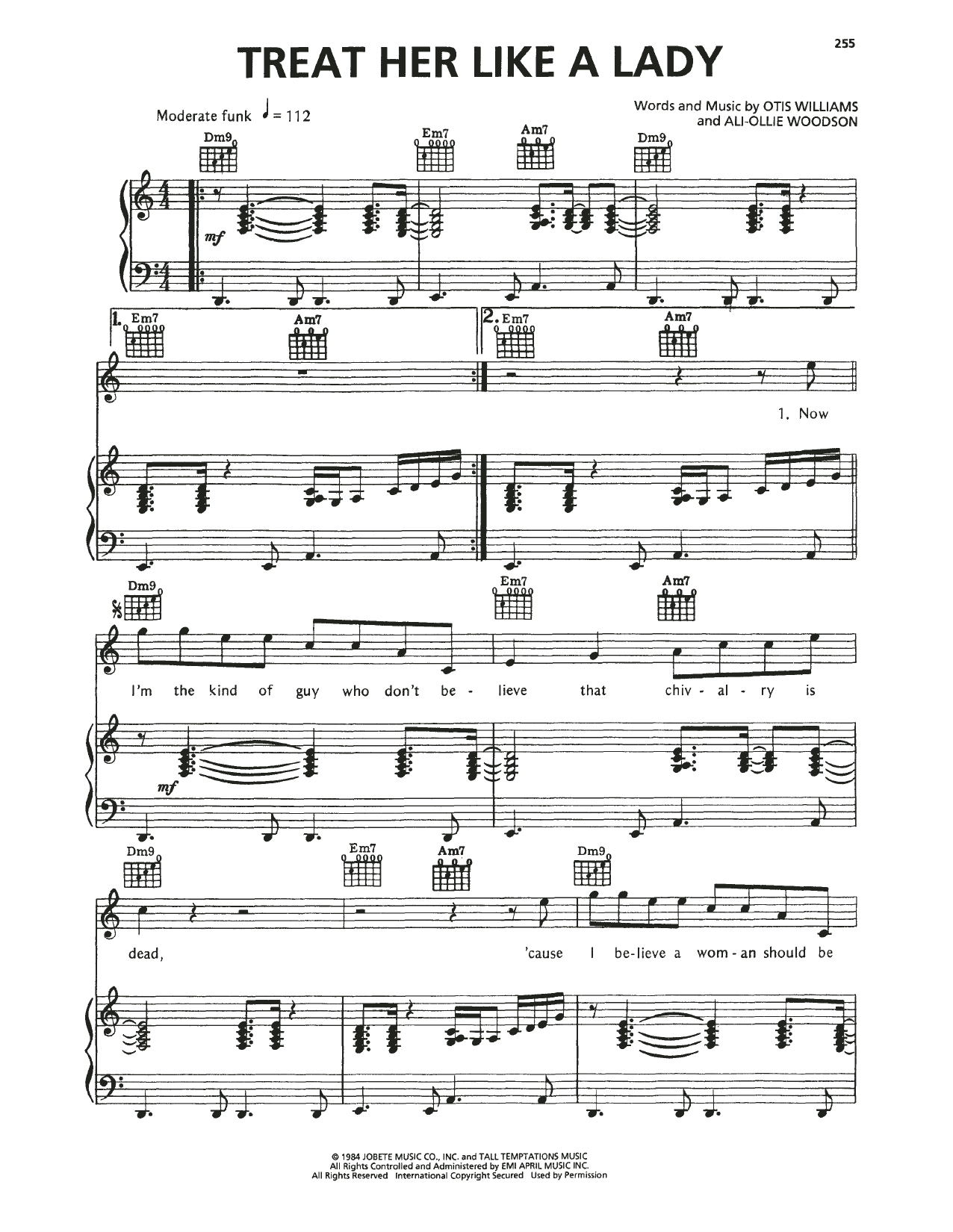 The Temptations Treat Her Like A Lady Sheet Music