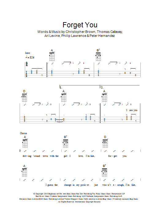 The Ukuleles Forget You Sheet Music