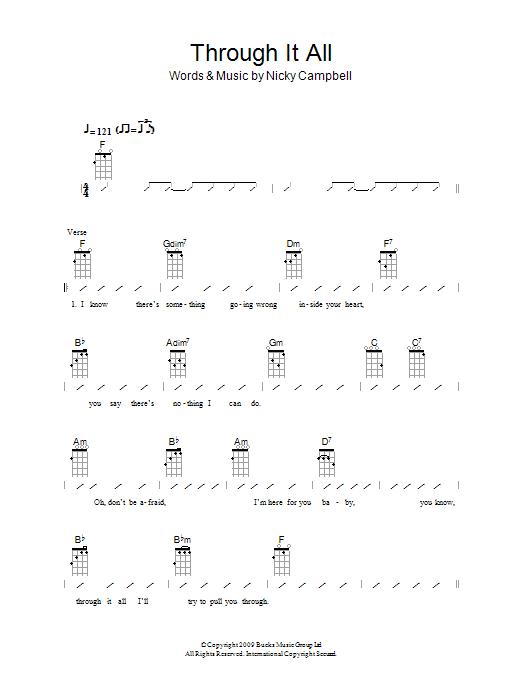 The Ukuleles Through It All Sheet Music