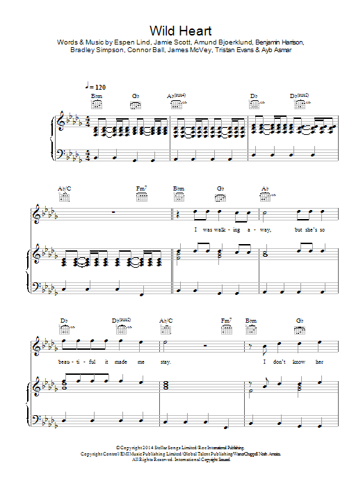 The Vamps Wild Heart Sheet Music