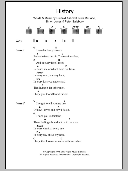 The Verve History Sheet Music