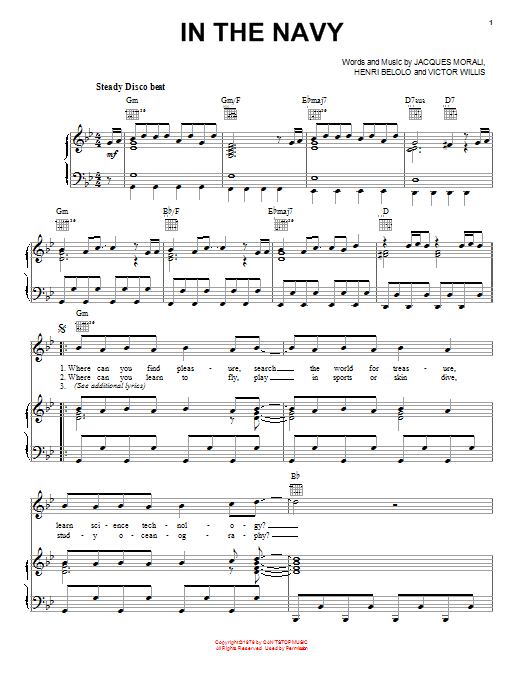 Village People In The Navy Sheet Music