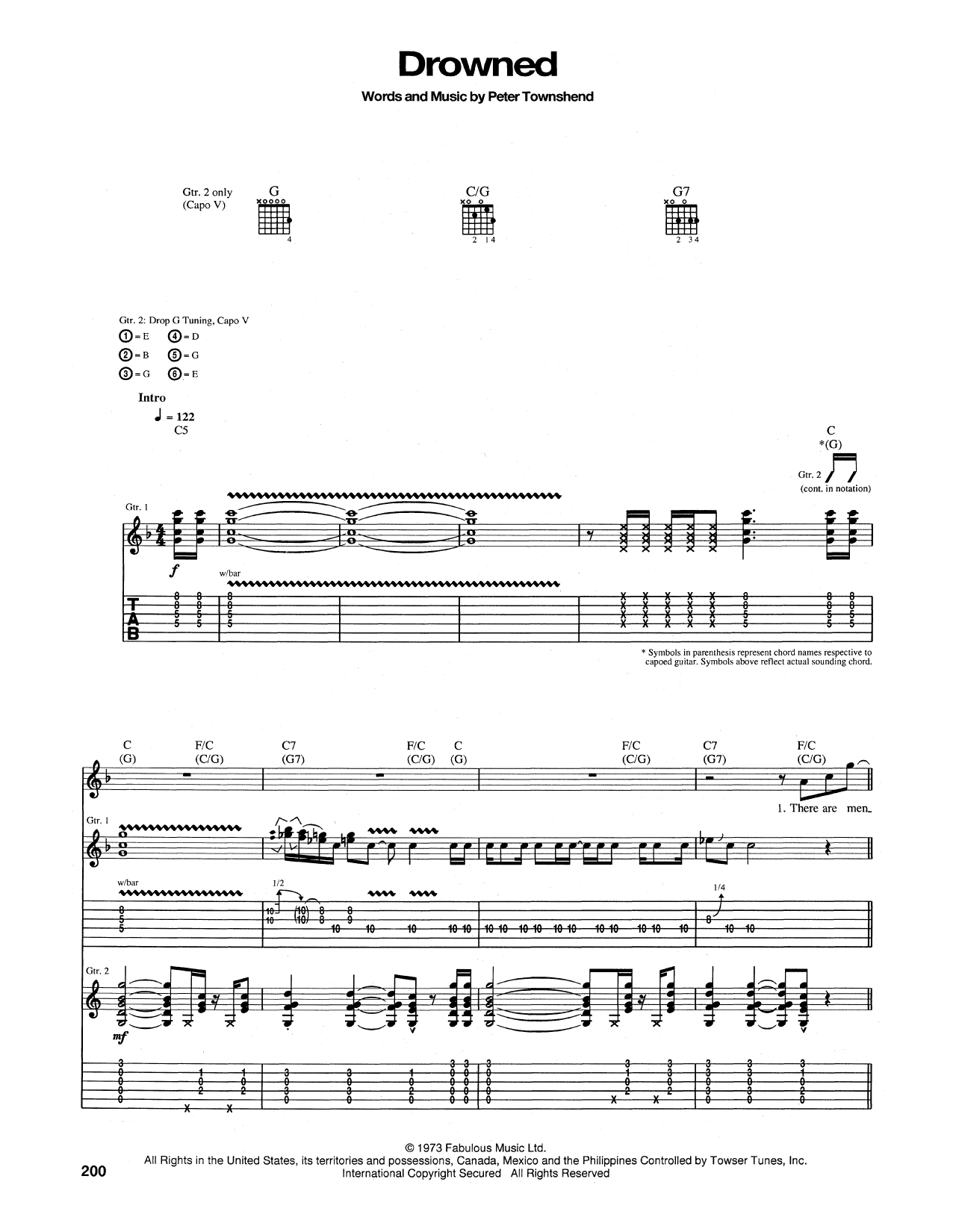 The Who Drowned Sheet Music