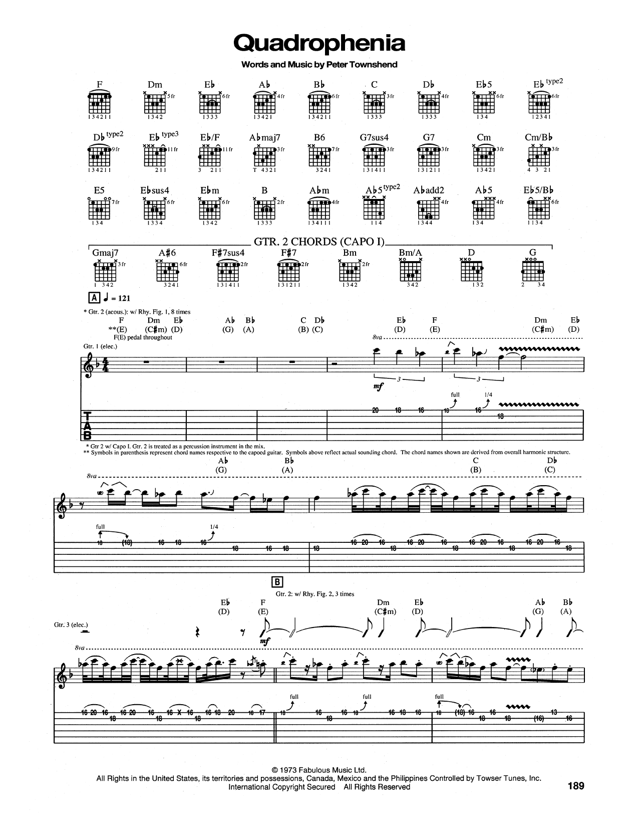 The Who Quadrophenia Sheet Music