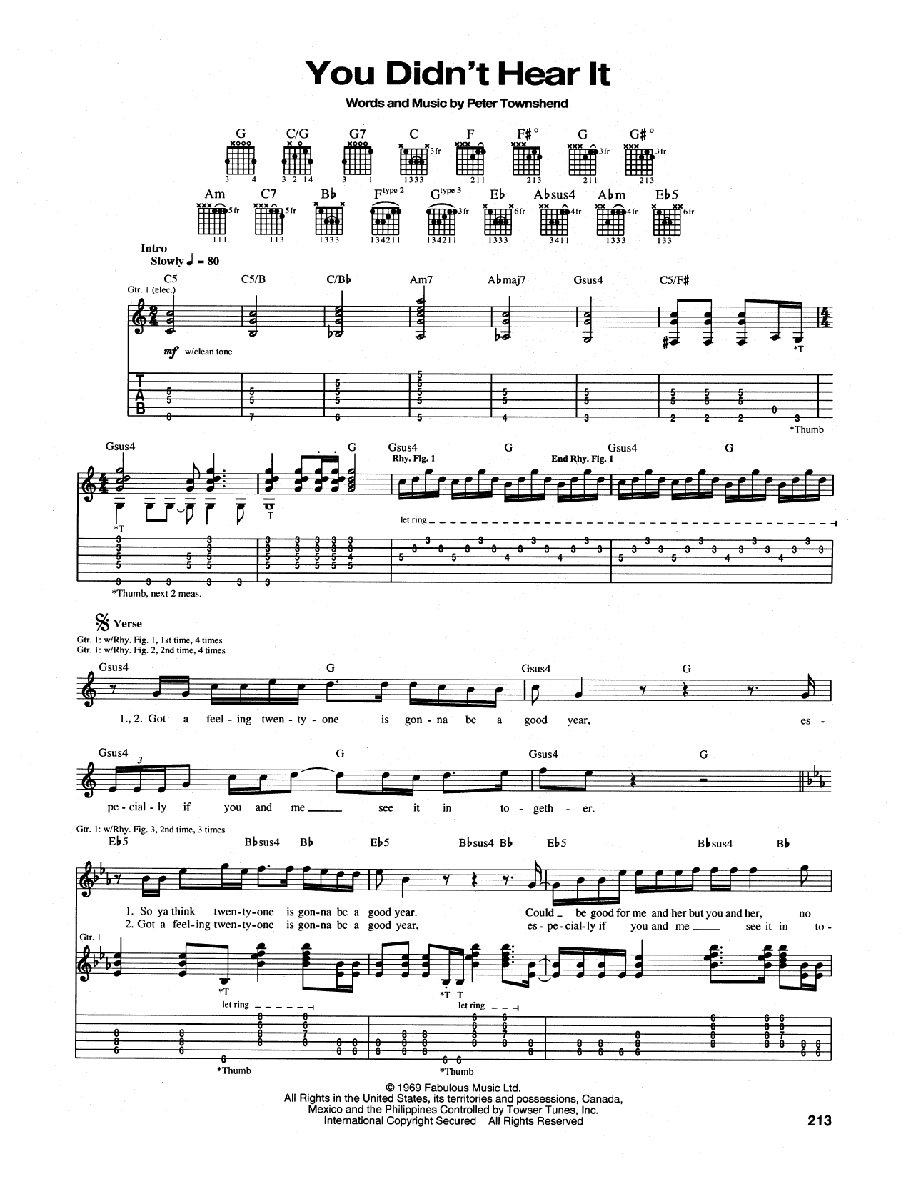 The Who You Didn't Hear It Sheet Music