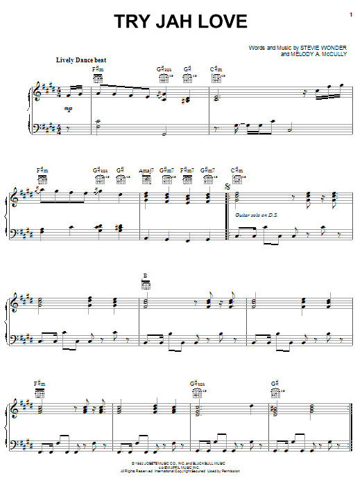 Third World Try Jah Love Sheet Music