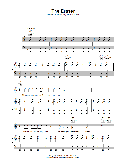 Thom Yorke The Eraser Sheet Music