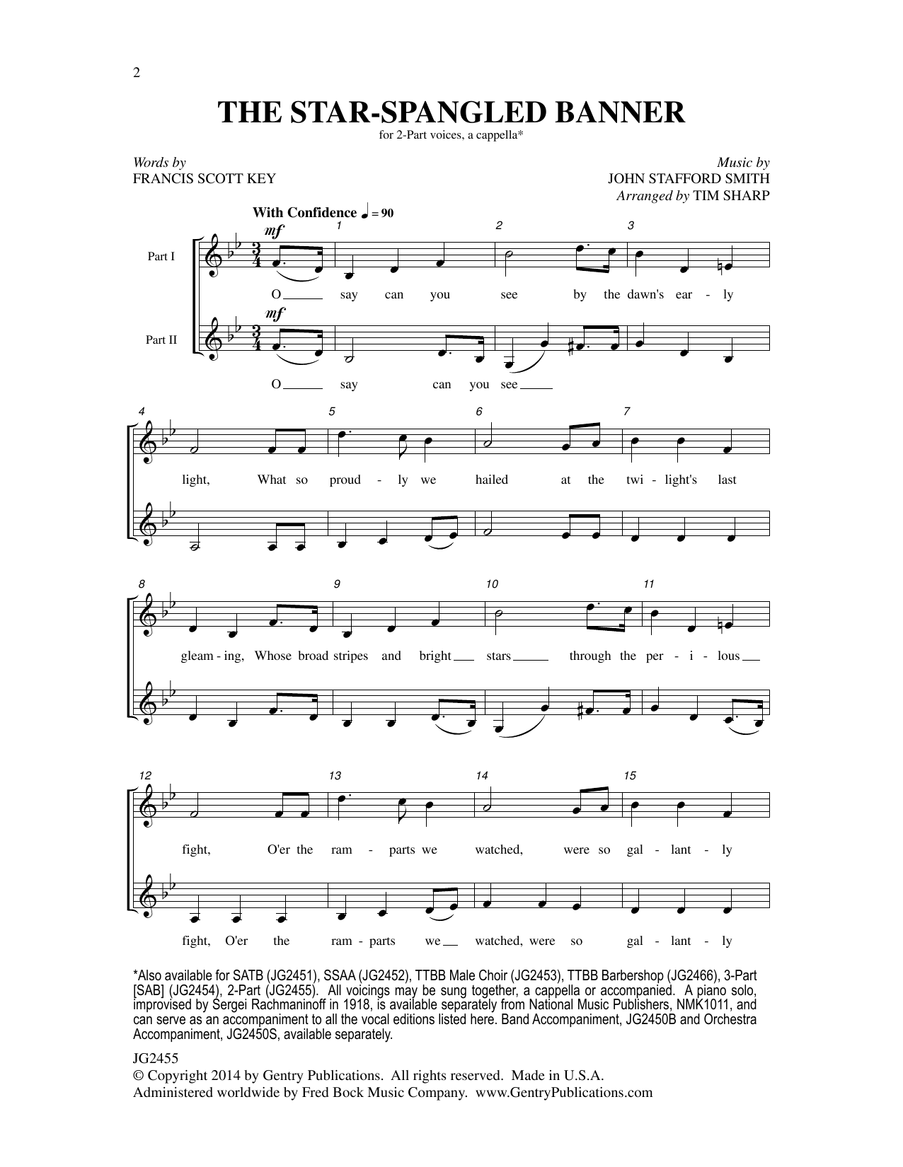 Tim Sharp The Star-Spangled Banner Sheet Music