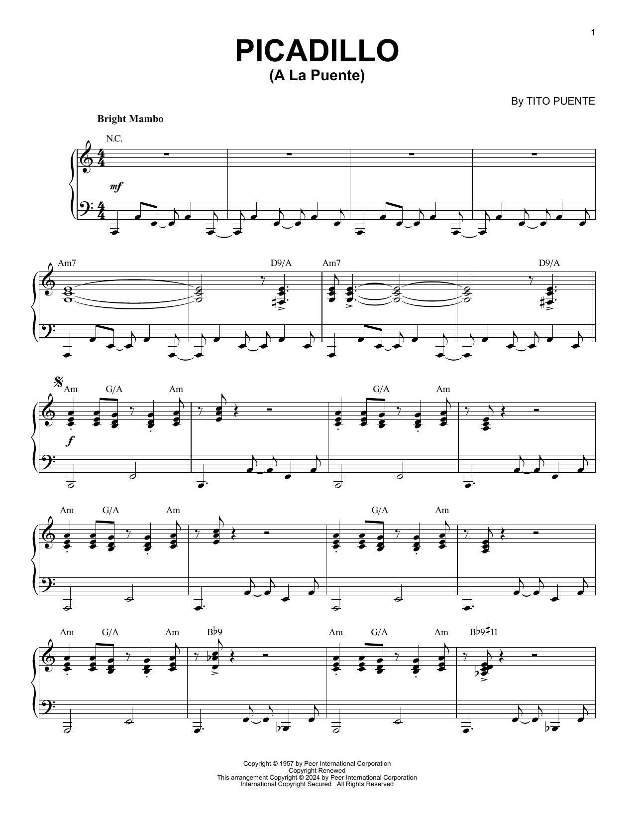Tito Puente Picadillo (a la Puente) (arr. Brent Edstrom) Sheet Music