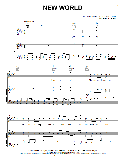 tobyMac New World Sheet Music