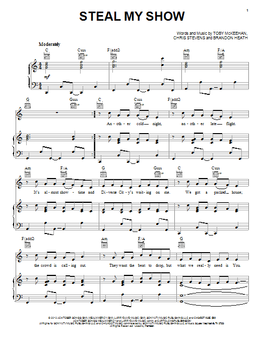 tobyMac Steal My Show Sheet Music