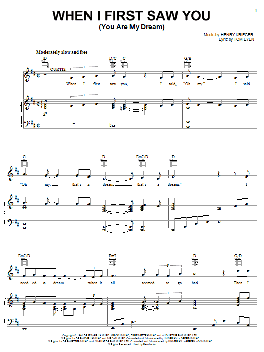 Tom Eyen When I First Saw You Sheet Music