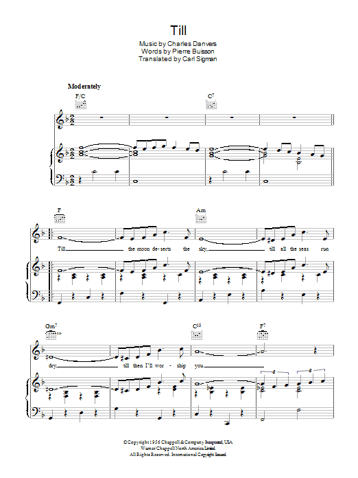 Tom Jones Till Sheet Music