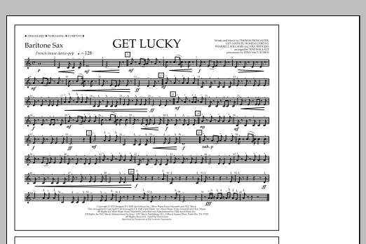 Tom Wallace Get Lucky - Baritone Sax Sheet Music