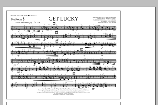 Tom Wallace Get Lucky - Baritone T.C. Sheet Music