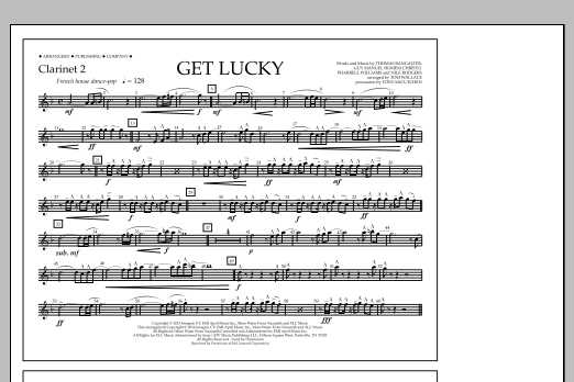 Tom Wallace Get Lucky - Clarinet 2 Sheet Music