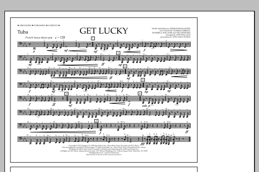 Tom Wallace Get Lucky - Tuba Sheet Music