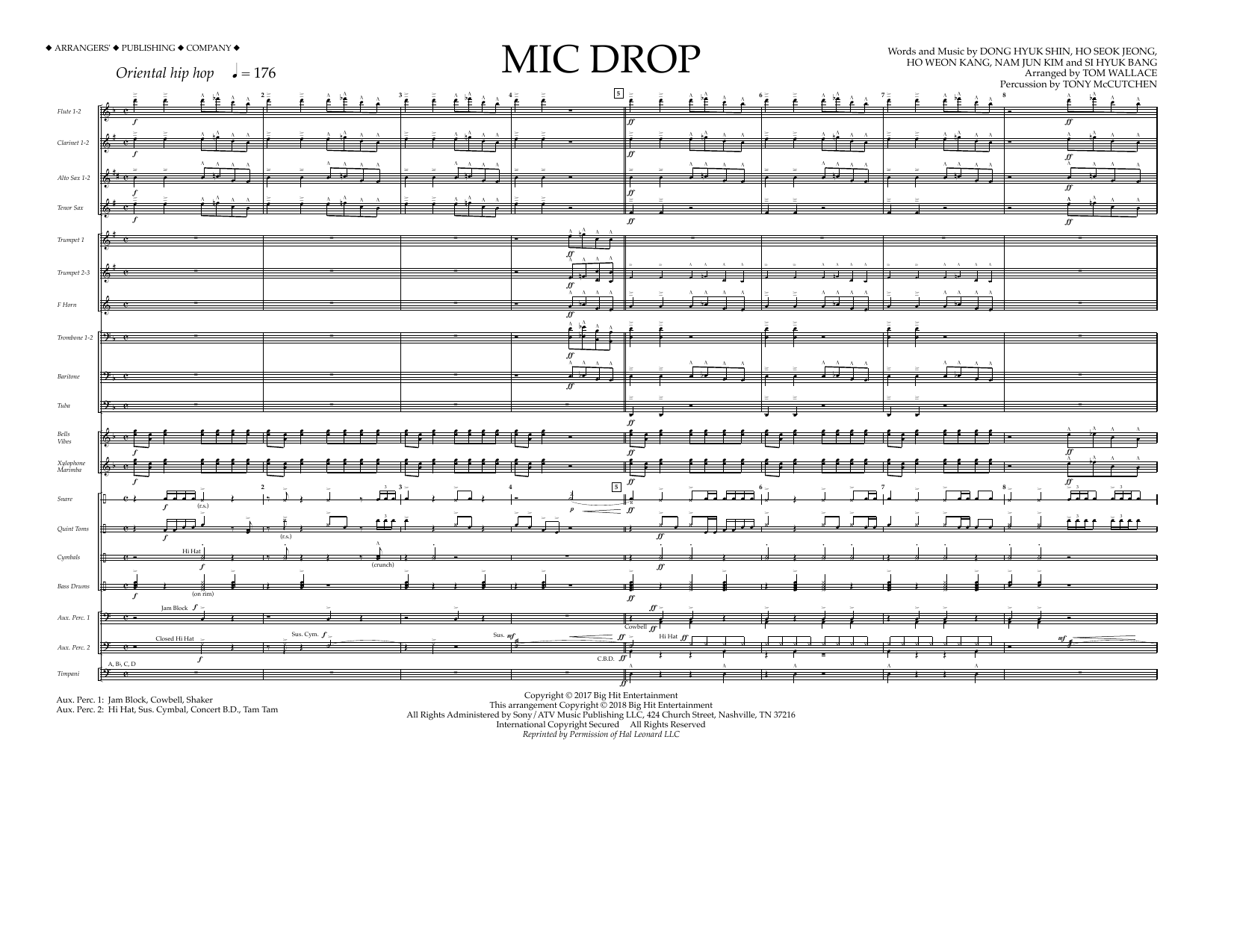 Tom Wallace Mic Drop - Full Score Sheet Music